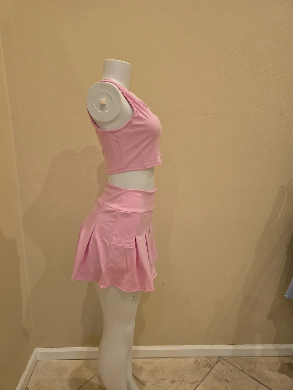 Brand New! Women’s Pink Active Pleated Skater Set